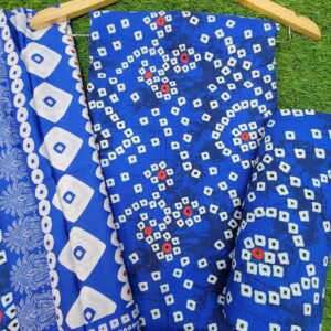 Ethnic Linen 3 pc Print Suit