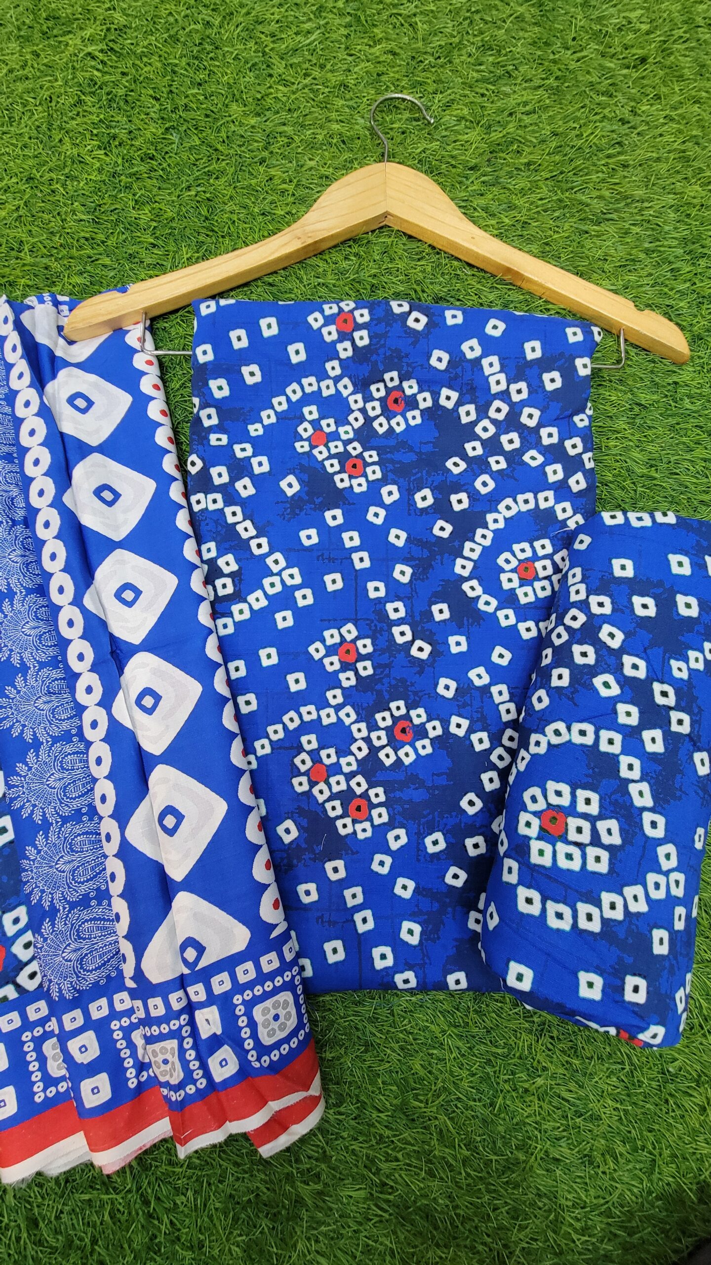 Ethnic Linen 3 pc Print Suit