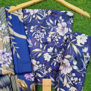Ethnic Linen 3 pc print suit