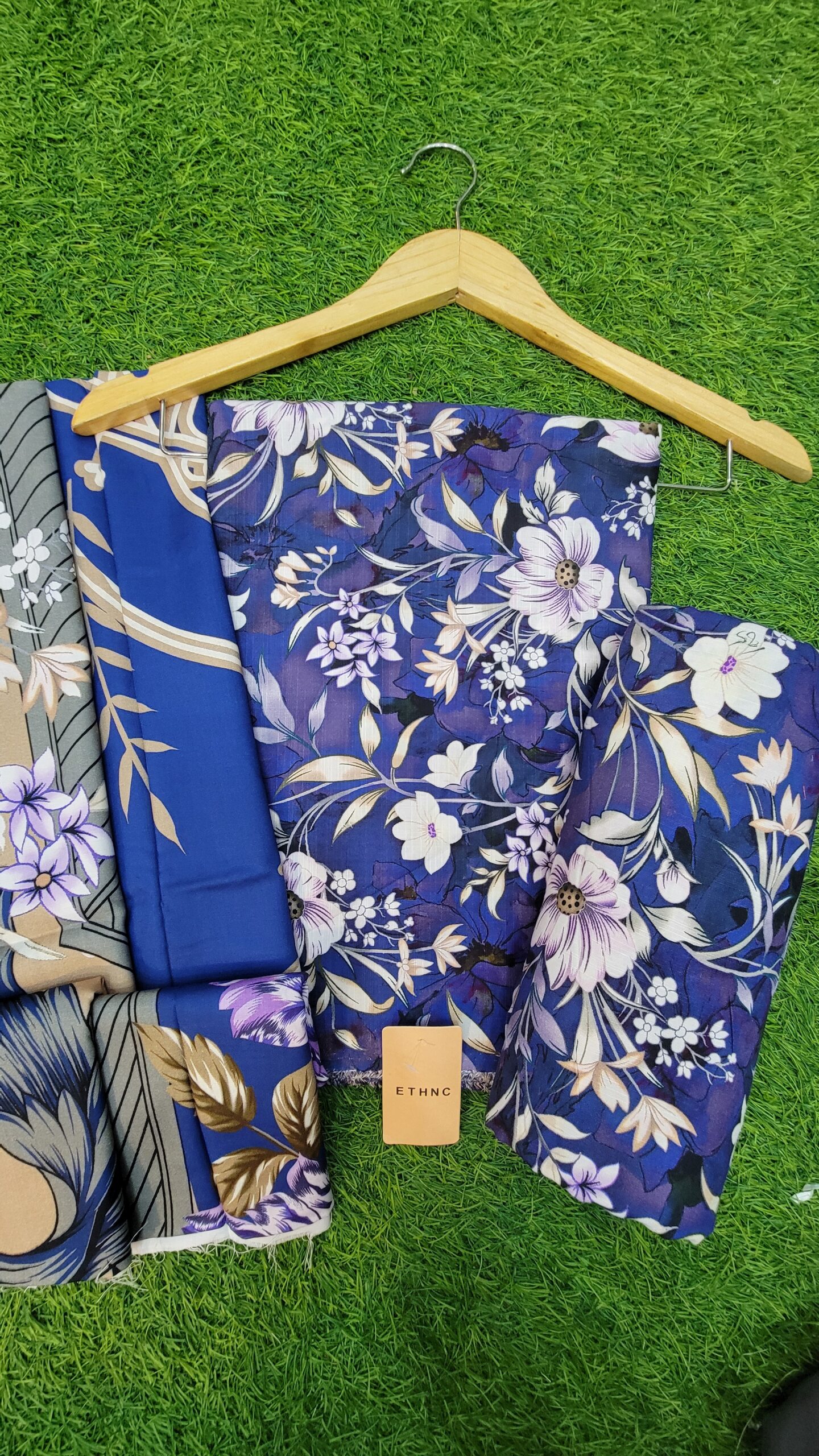 Ethnic Linen 3 pc print suit