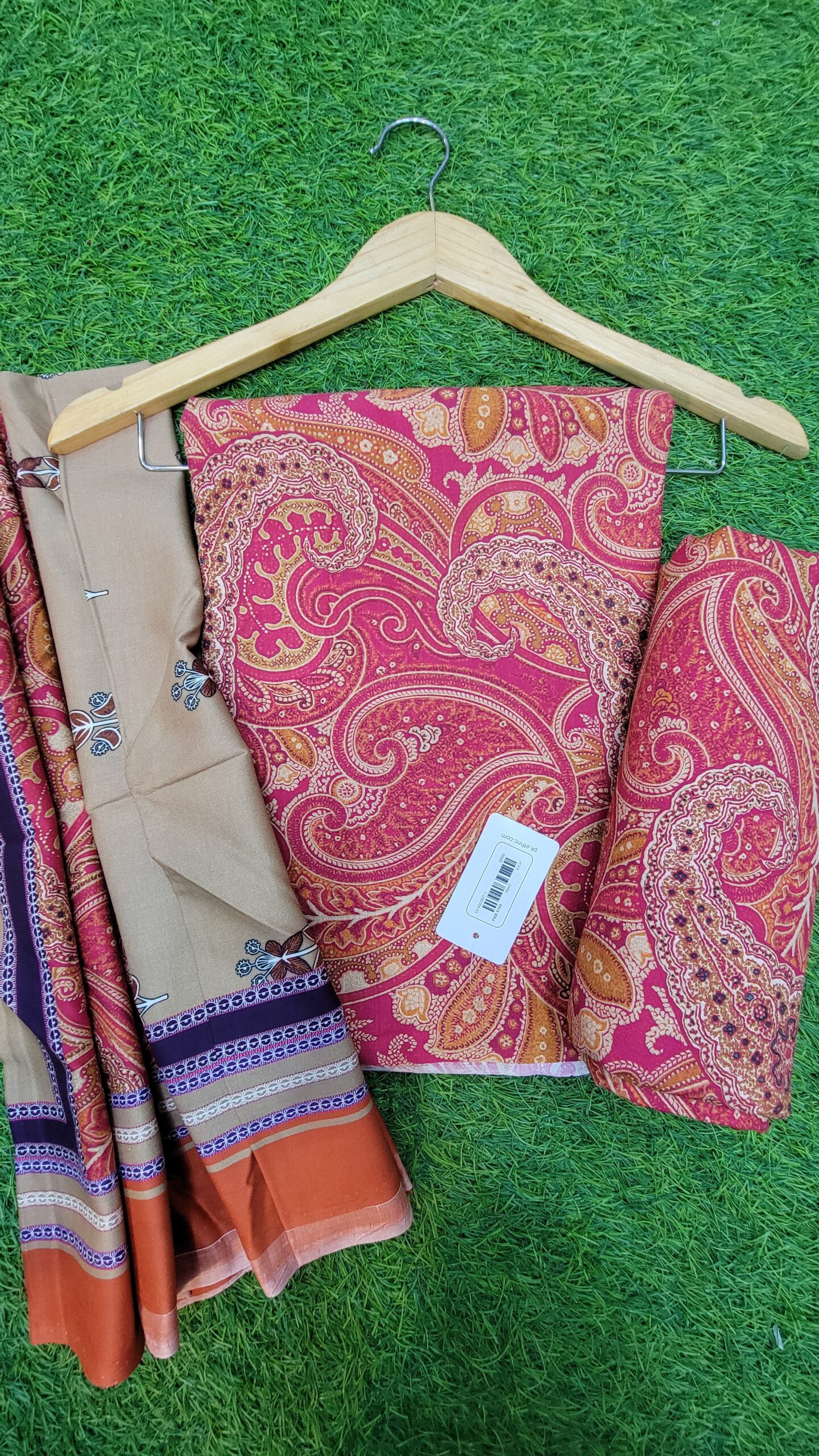 Ethnic Linen 3 pc print suit