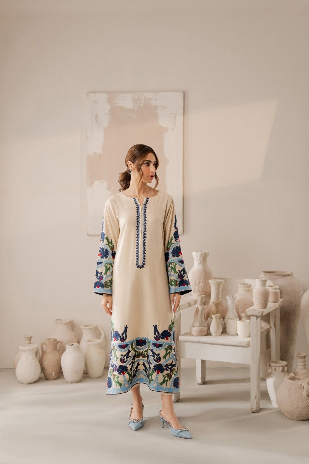 PARTY WEAR EMBROIDERED DHANAK