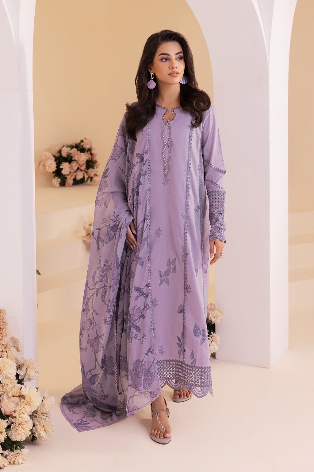 PARTY WEAR EMBROIDERED DHANAK