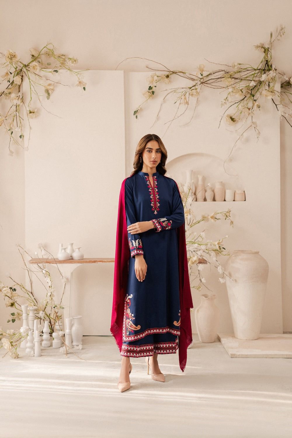PARTY WEAR EMBROIDERED DHANAK