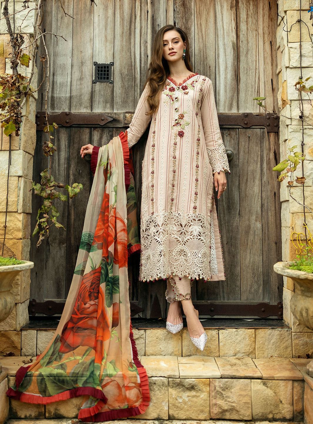 PARTY WEAR EMBROIDERED DHANAK