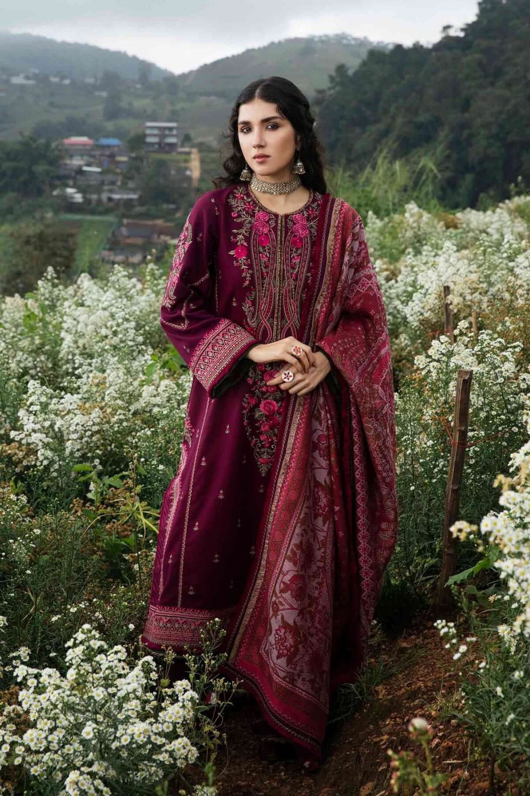 PARTY WEAR Embroidered  DHANAK